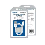 EMPIRE Apple MFI Lightning Connector Data Cable 3 ft. White USB-ALC-3W